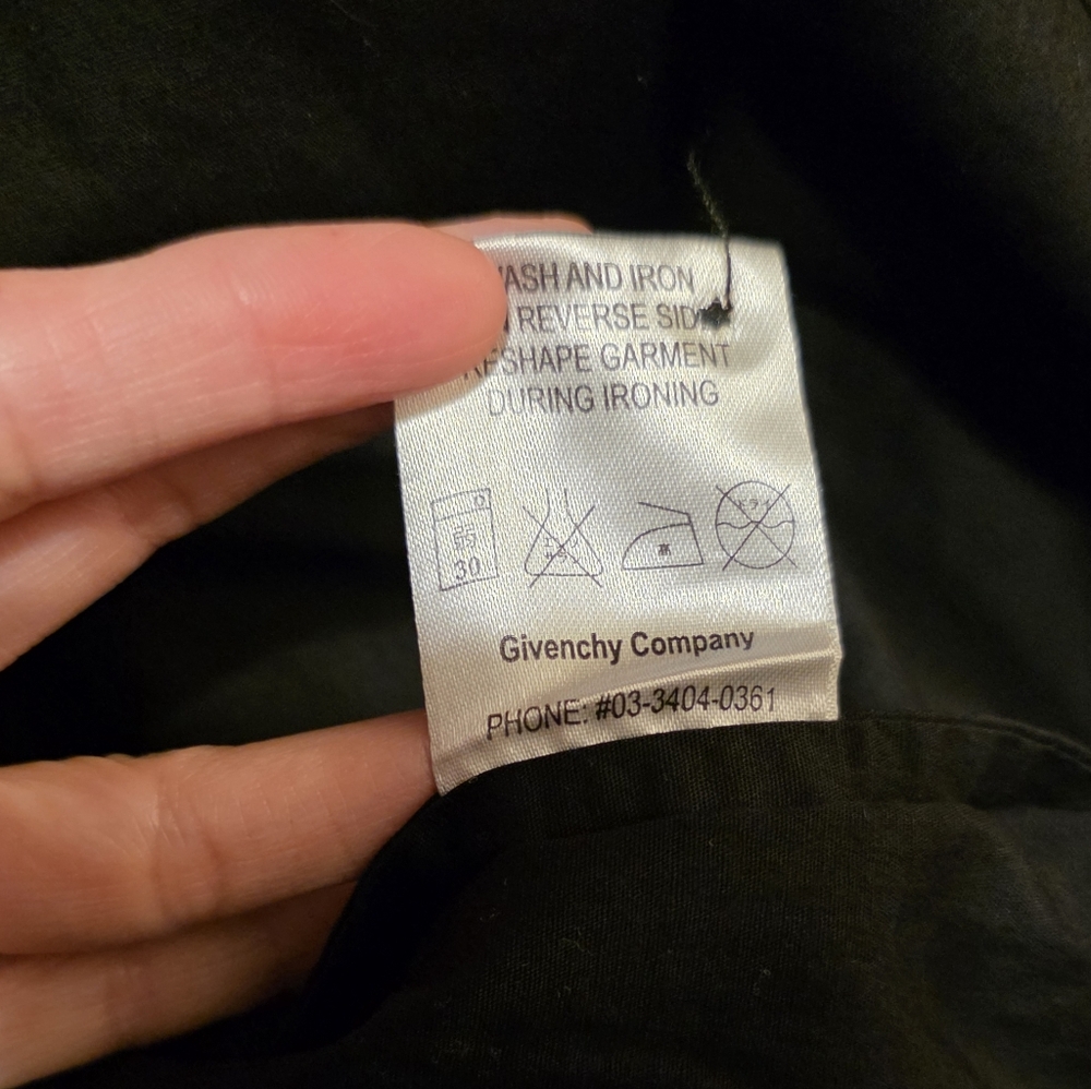 Givenchy Split Embroidered Logo Button Down Shirt… - image 7